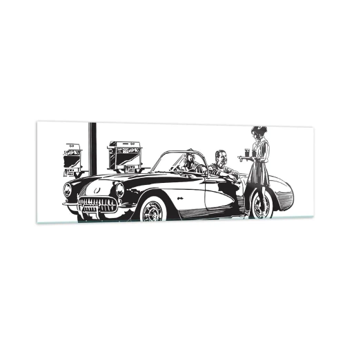 Glass picture - Careless America in the 60-ies - 160x50 cm