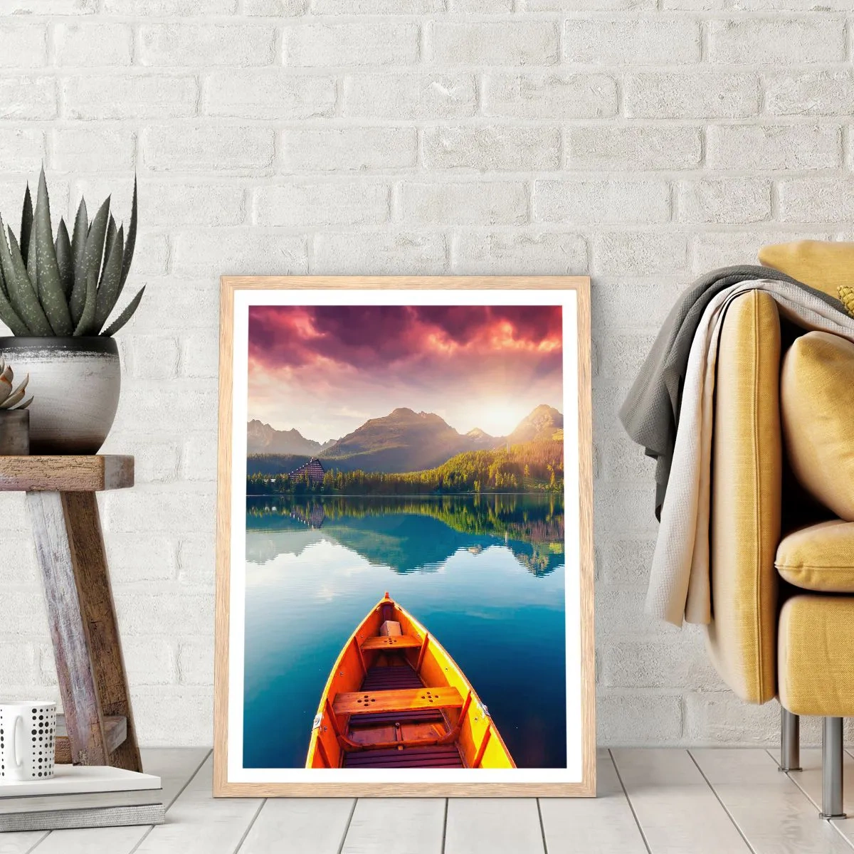 Poster in light oak frame - Nothing against Nature - 70x100 cm