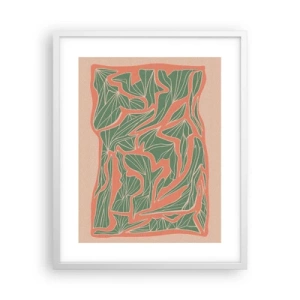 Poster in white frmae - Struggles of Colar and Green - 40x50 cm