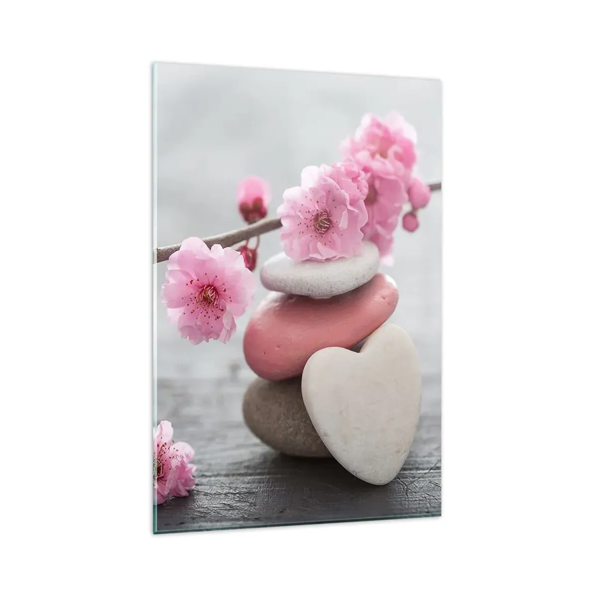 Glass picture - Bliss with Cherry Blossom - 80x120 cm