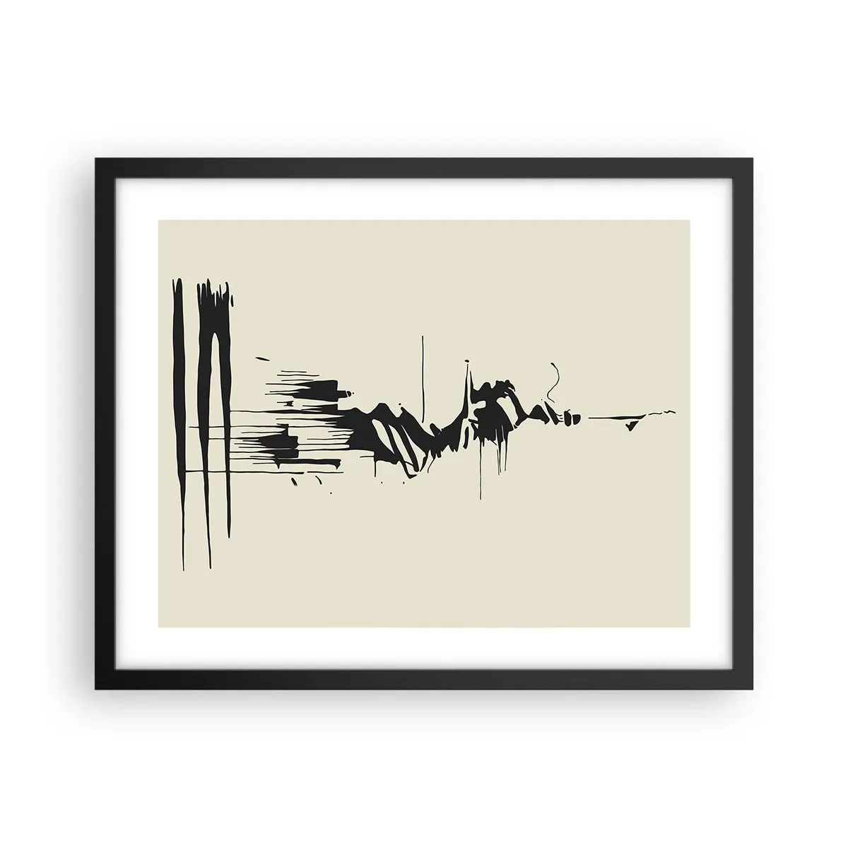 Poster in black frame - Hasty Abstract - 50x40 cm