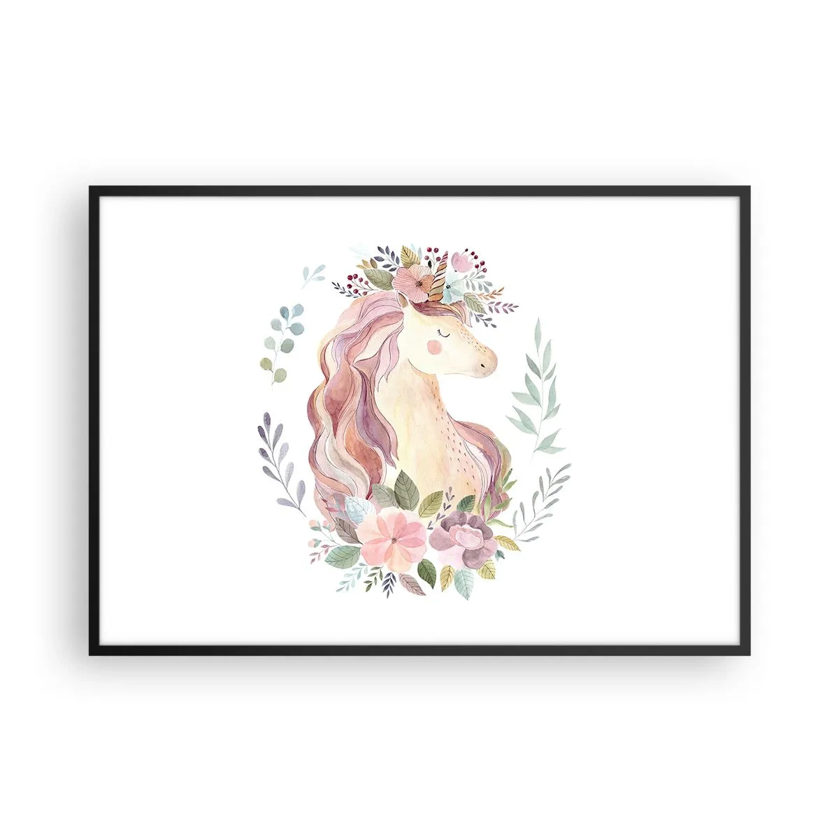 Poster in black frame - Invitation to the Fairytale World - 100x70 cm