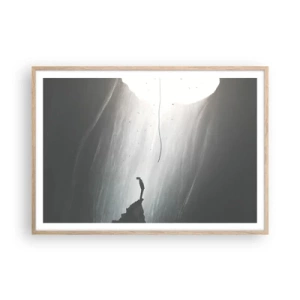 Poster in light oak frame - There Is Always Some Way Out - 100x70 cm