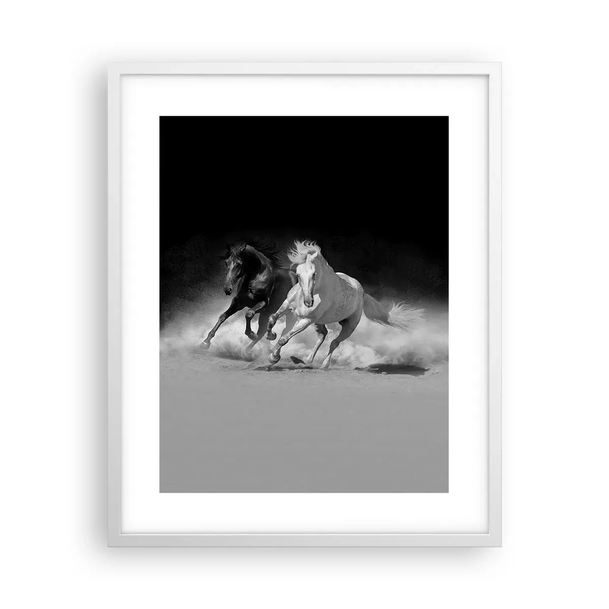 Poster in white frmae - Gallop of Freedom - 40x50 cm