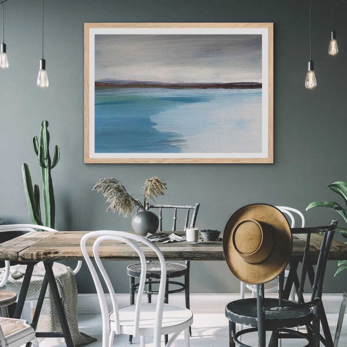 Poster in light oak frame - Horizontal Landscape - 40x30 cm