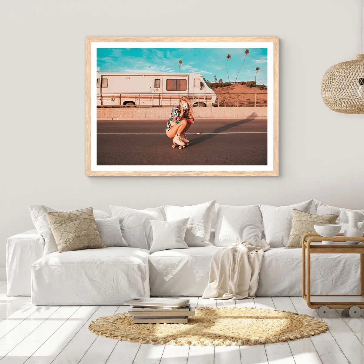 Poster in light oak frame - Smile, Please! - 40x30 cm