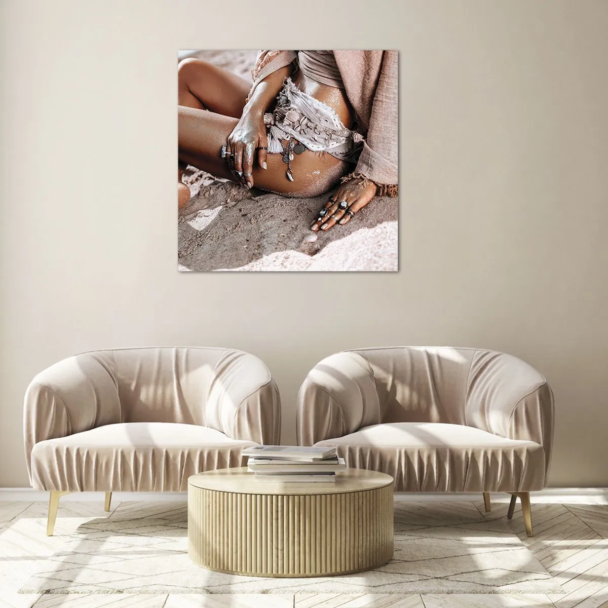 Glass picture - Thrown Out by the Waves - 60x60 cm