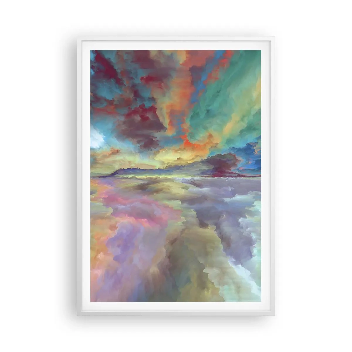 Poster in white frmae - Two Skies - 70x100 cm