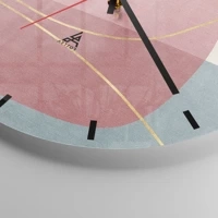 Clock face with lines