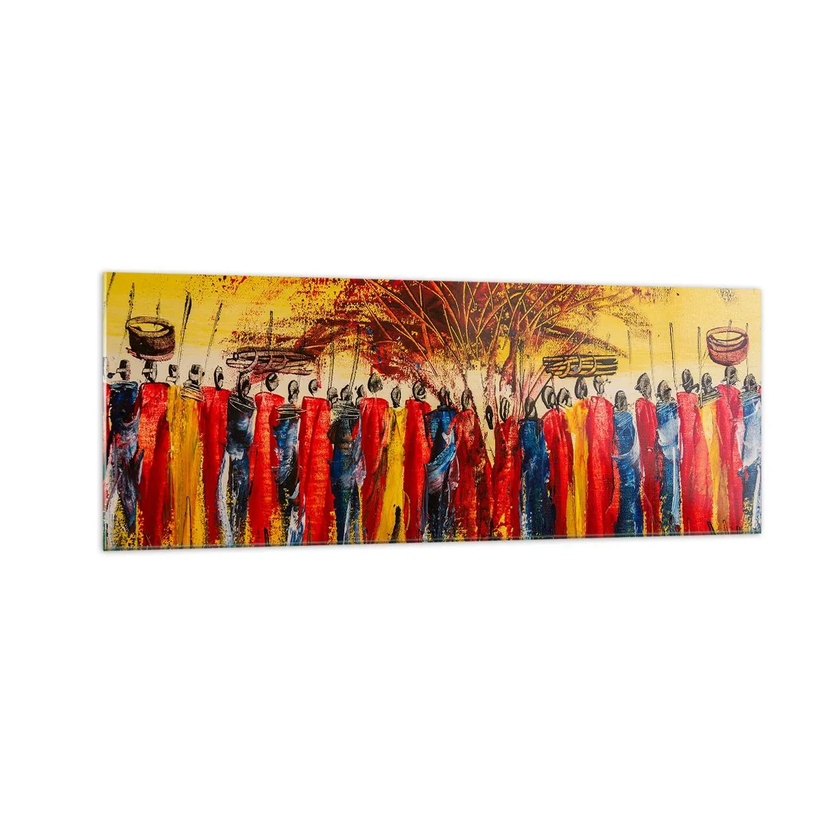 Glass picture - Marching in the Rhythm of Tam-tam - 140x50 cm