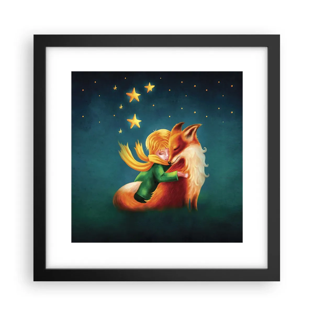 Poster in black frame - Little Prince - 30x30 cm