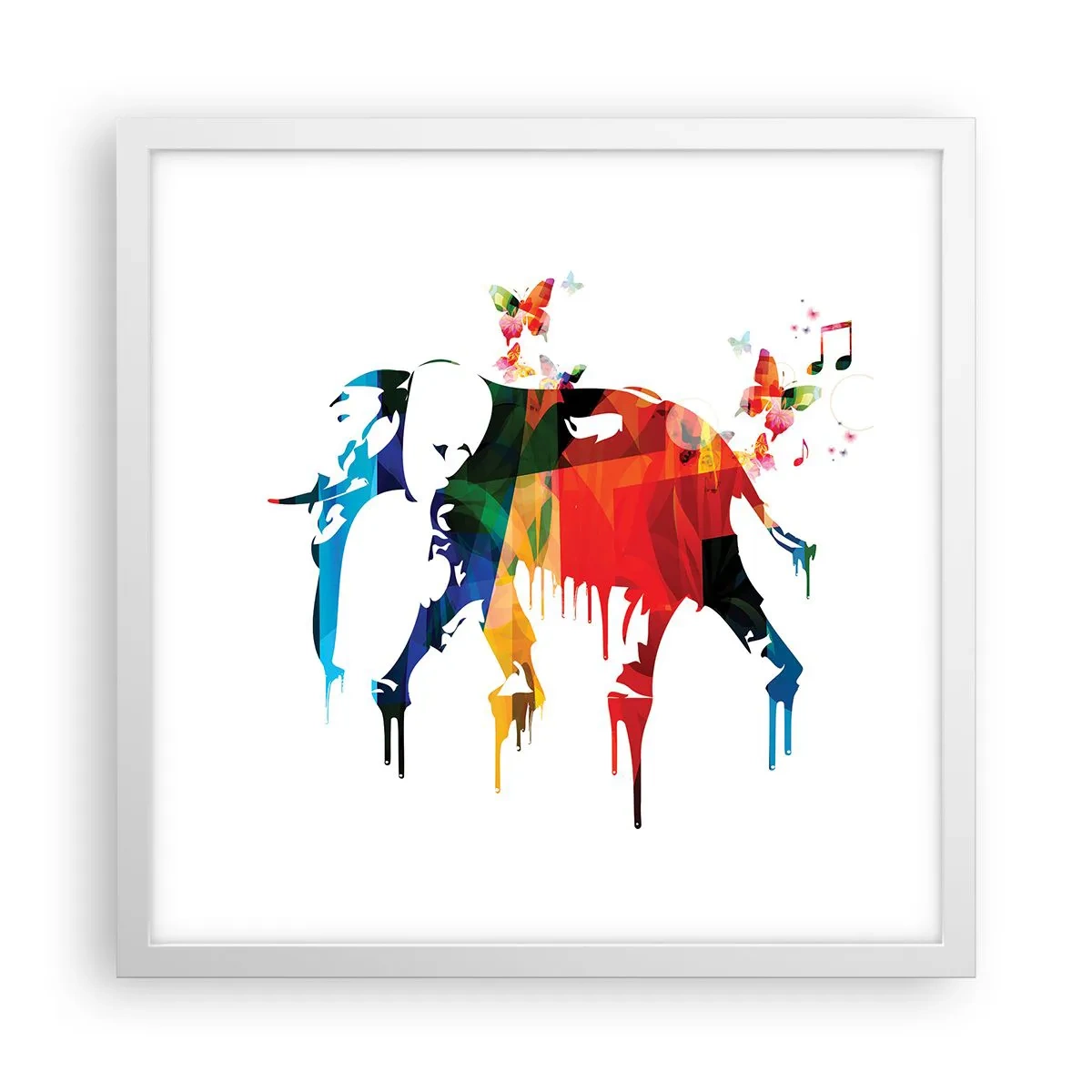 Poster in white frmae - Everyone Can Dance - 40x40 cm