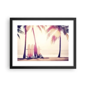Poster in black frame - It Will Be a Wonderful Day - 40x30 cm