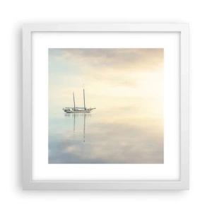 Poster in white frmae - In the Sea of Silence - 30x30 cm