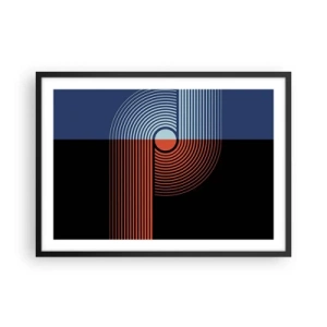 Poster in black frame - In a Geometrical Embrace - 70x50 cm