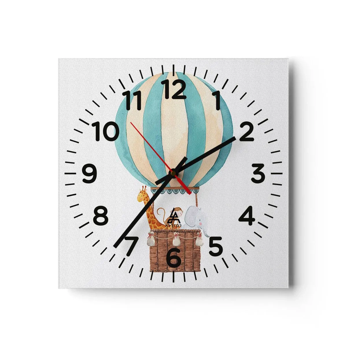 Wall clock - Clock on glass - Fantastic Trip - 40x40 cm
