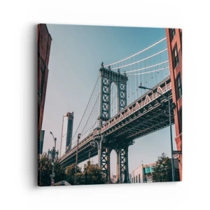 Canvas picture - Over the City Waves - 40x40 cm