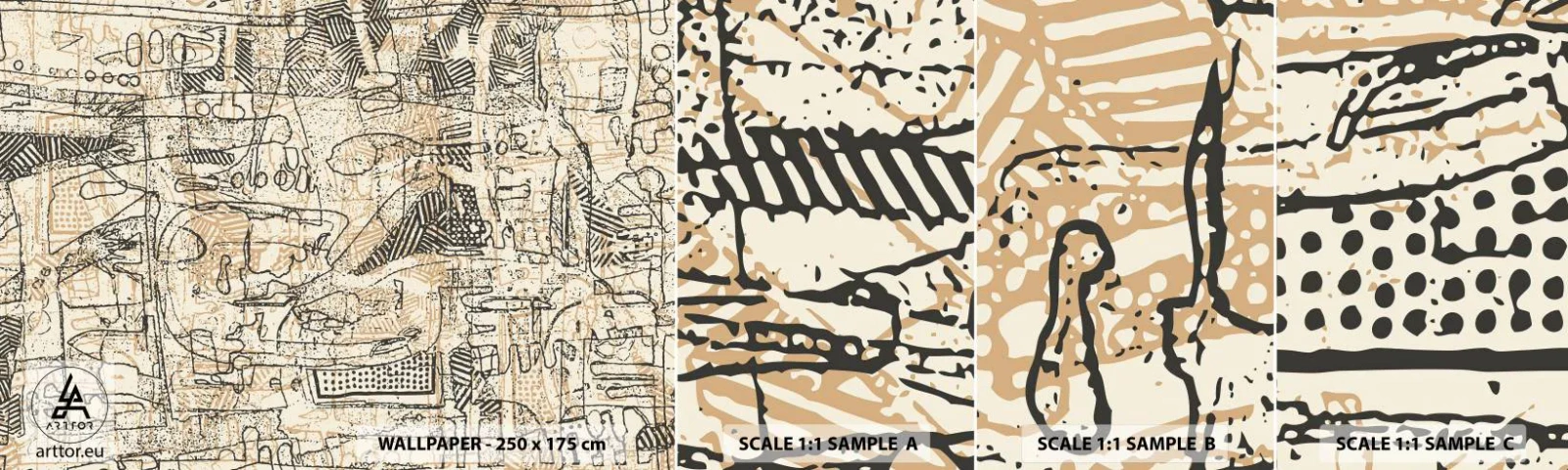 Photo Wallpaper Sample Standard Eco - Waiting to Be Decoded - Graphics, Piece, Abstraction - 100x30 cm