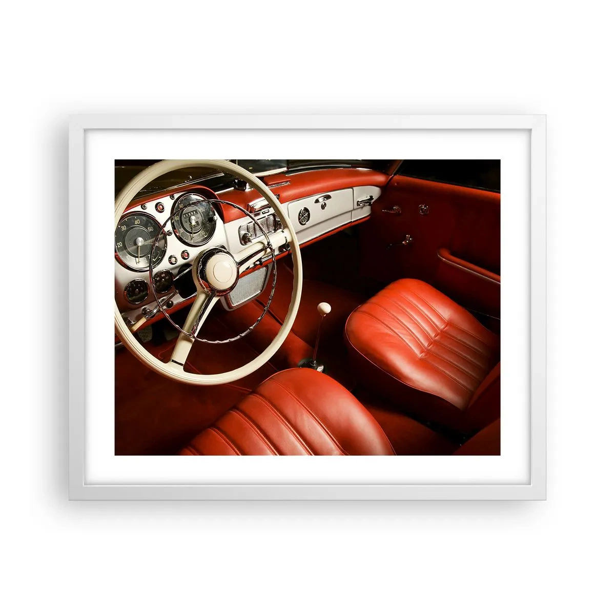 Poster in white frmae - Luxury Vintage Style - 50x40 cm