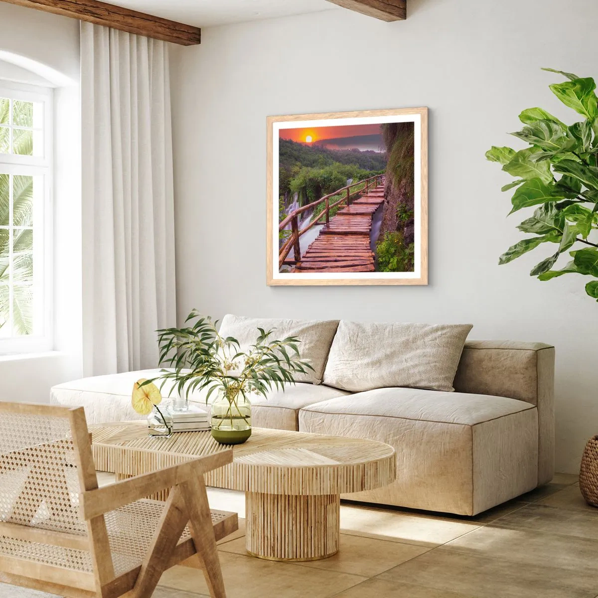 Poster in light oak frame - Unbelievable Beauty - 40x40 cm