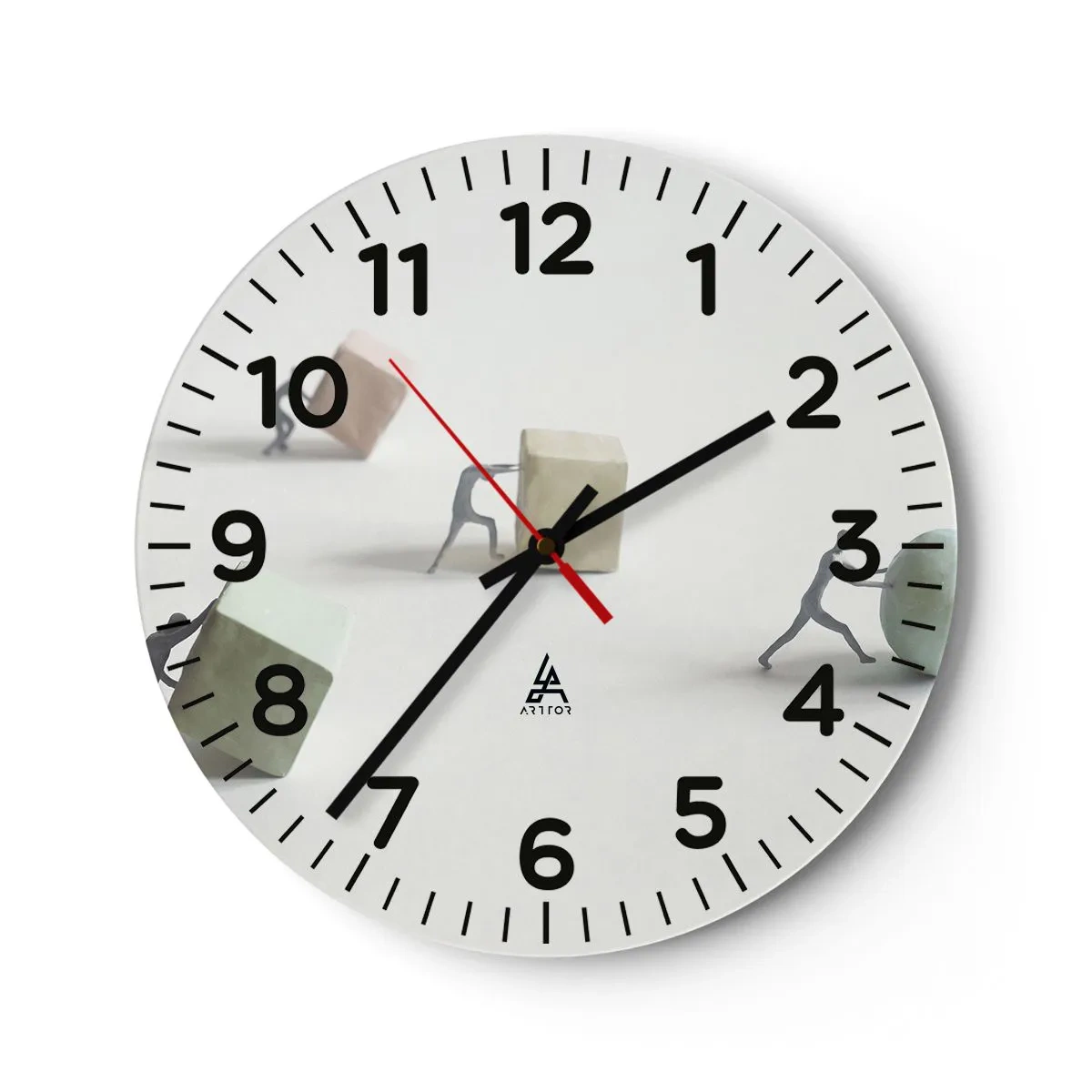 Wall clock - Clock on glass - That's Life - 30x30 cm