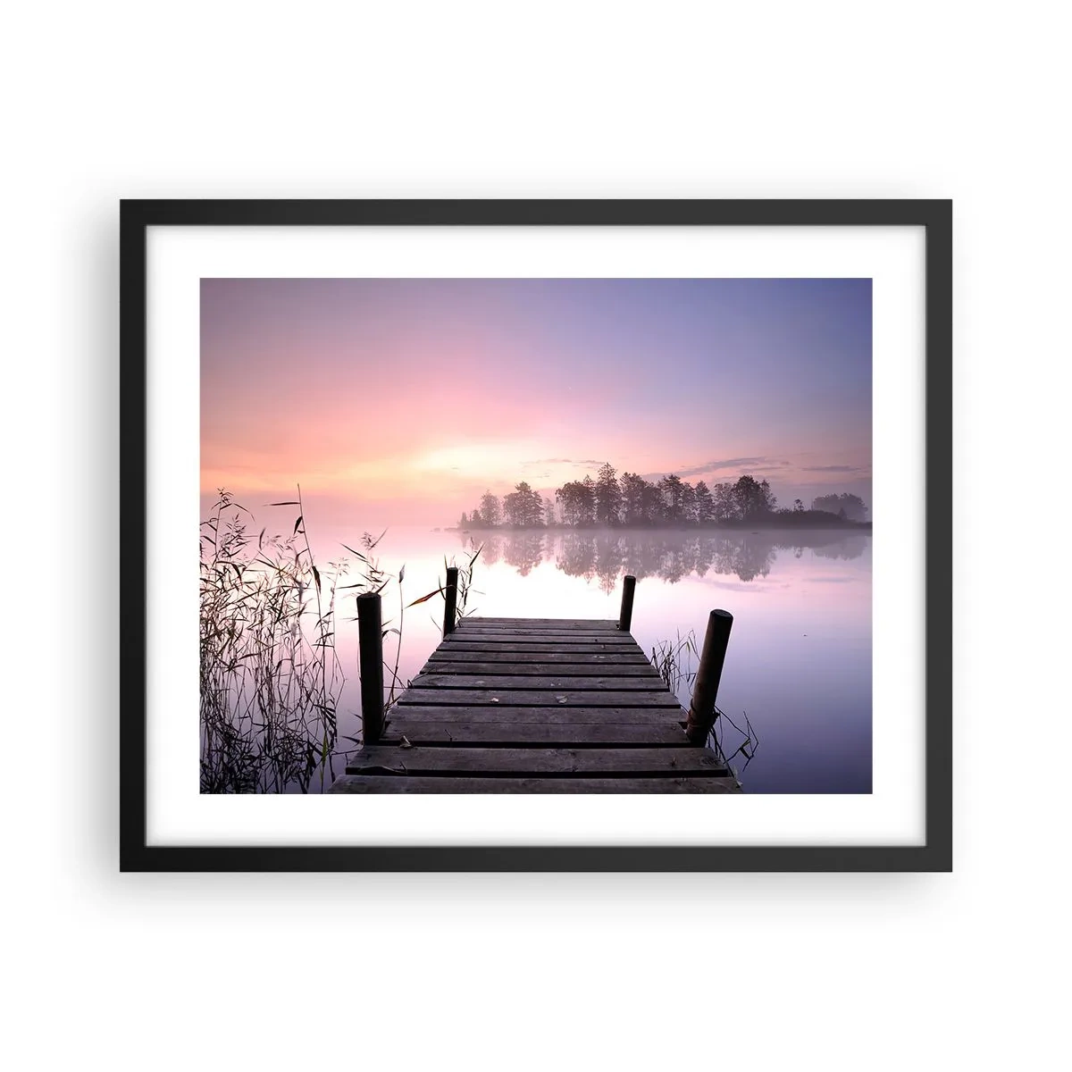 Poster in black frame - Out from a Lilac Fog… - 50x40 cm