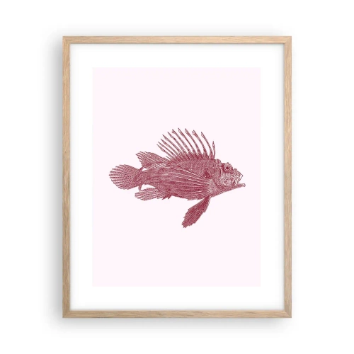 Poster in light oak frame - Dweller of Exotic Waters - 40x50 cm