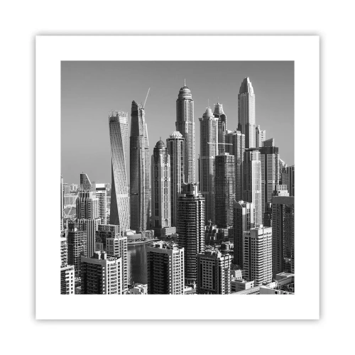 Poster - City over a Desert - 40x40 cm