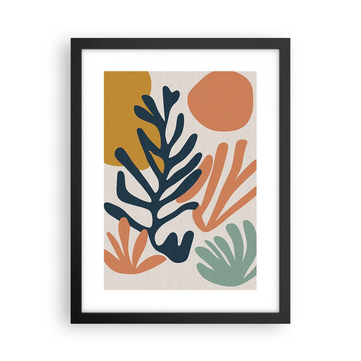 Poster in black frame - Coral Sea - 30x40 cm