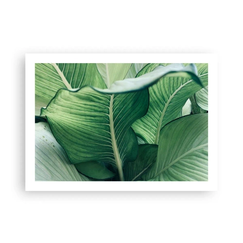 Poster - Life in Intense Green Colour - 70x50 cm