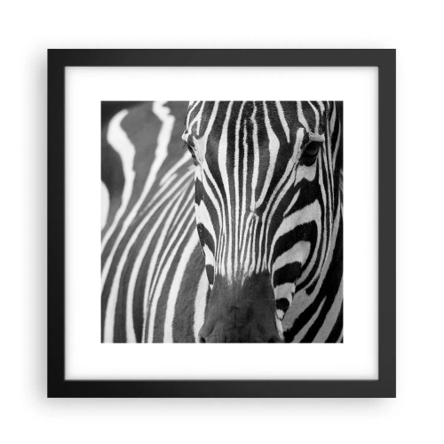 Poster in black frame - World Is Black and White - 30x30 cm