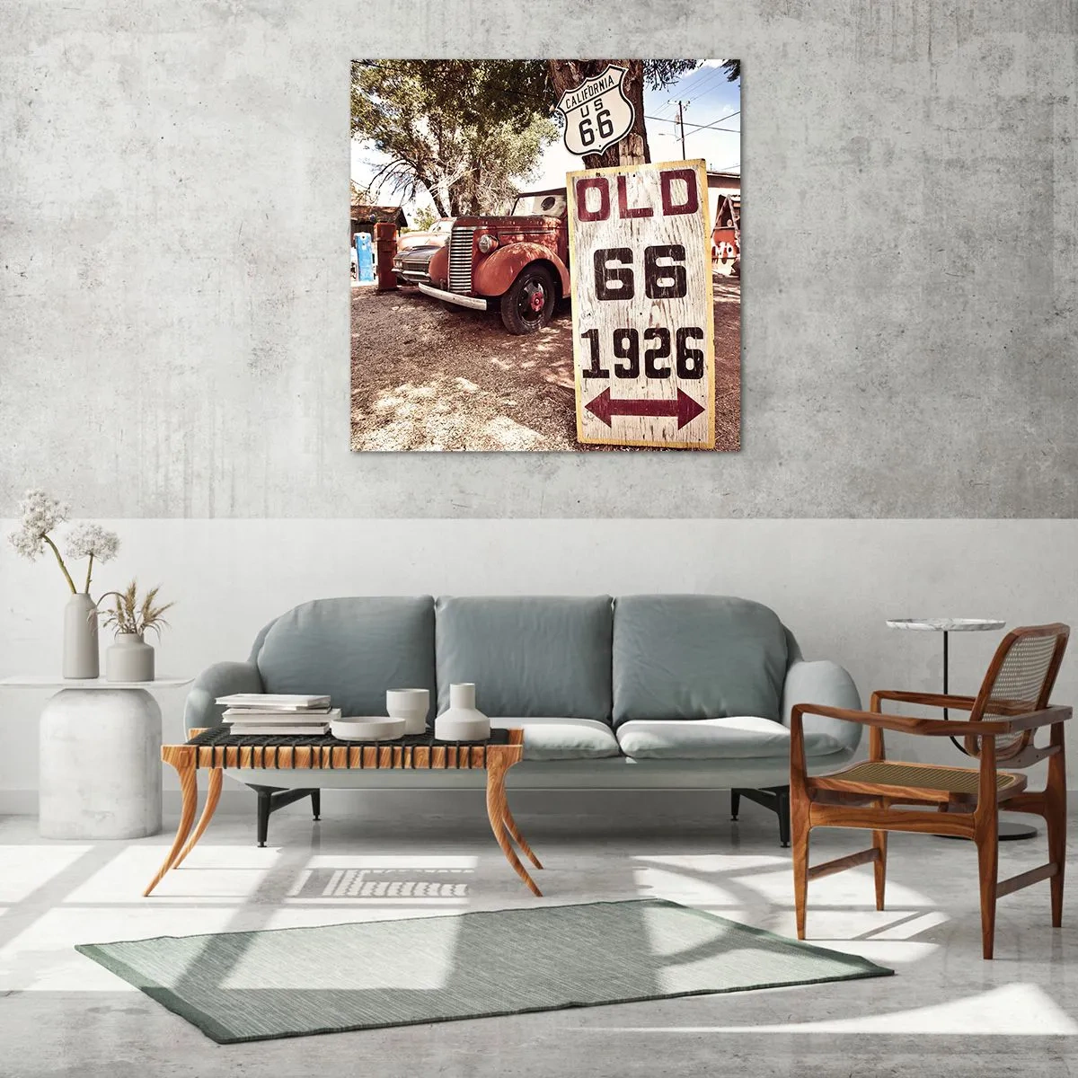 Glass picture - Legend of an American Province - 40x40 cm