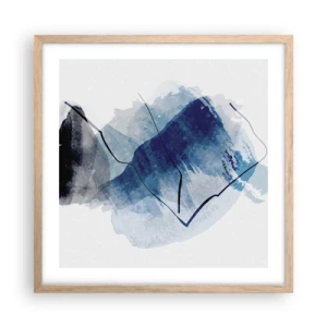 Poster in light oak frame - Ice Mountain - 50x50 cm