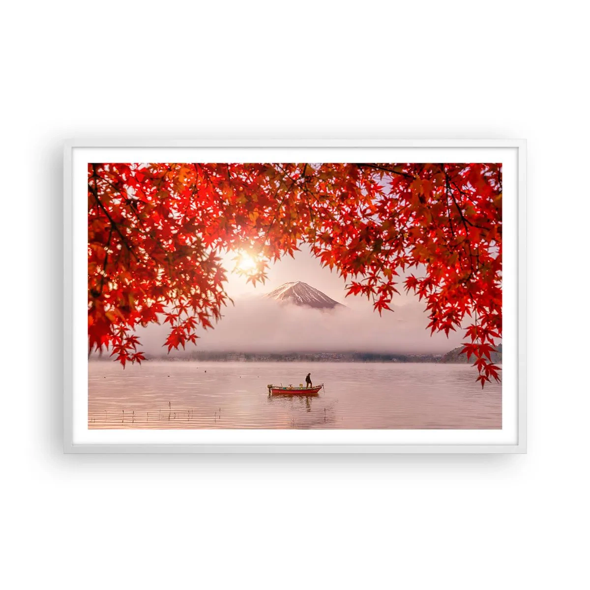 Poster in white frmae - In Japanese Style - 91x61 cm