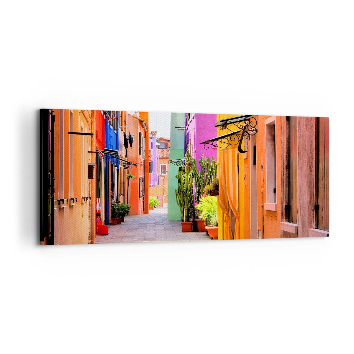Canvas picture - Rainbow Alley - 120x50 cm