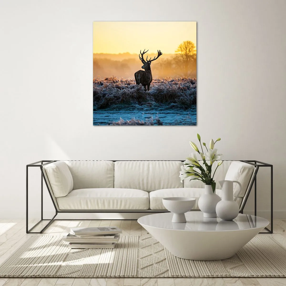 Glass picture - Crowned in Its Kingdom - 50x50 cm