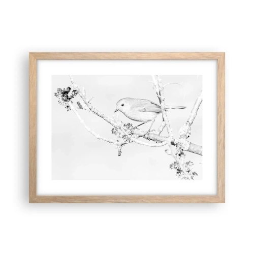 Poster in light oak frame - Winter Morning - 40x30 cm