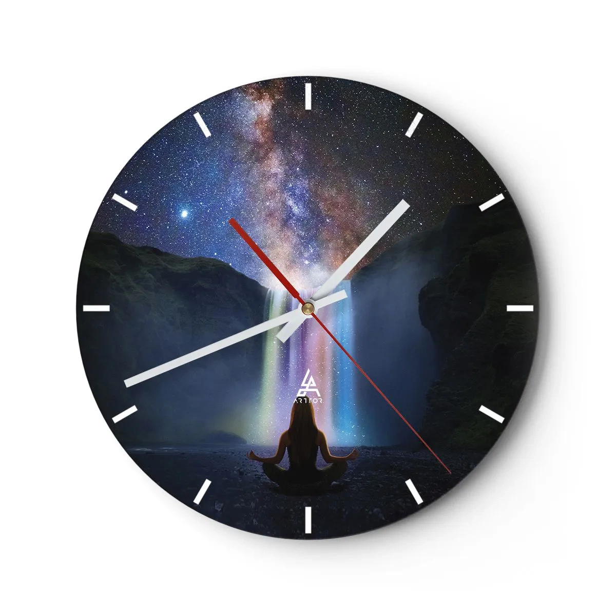 Wall clock - Clock on glass - Absolute Harmony - 40x40 cm