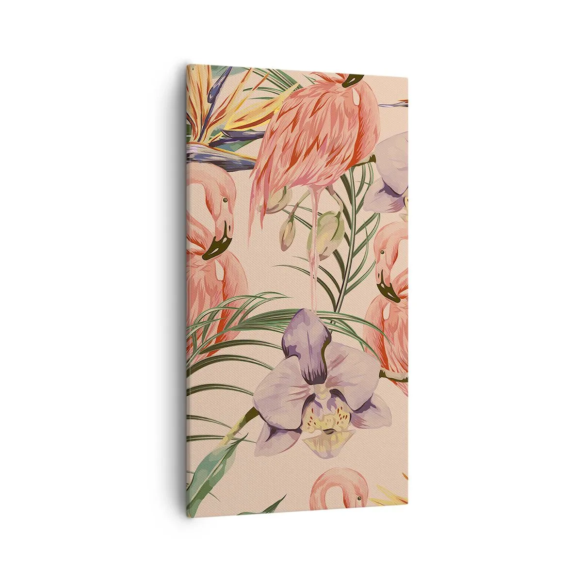 Canvas picture - Pink Ballet among Flowers - 55x100 cm