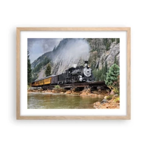 Poster in light oak frame - Where Are You off to? - 50x40 cm