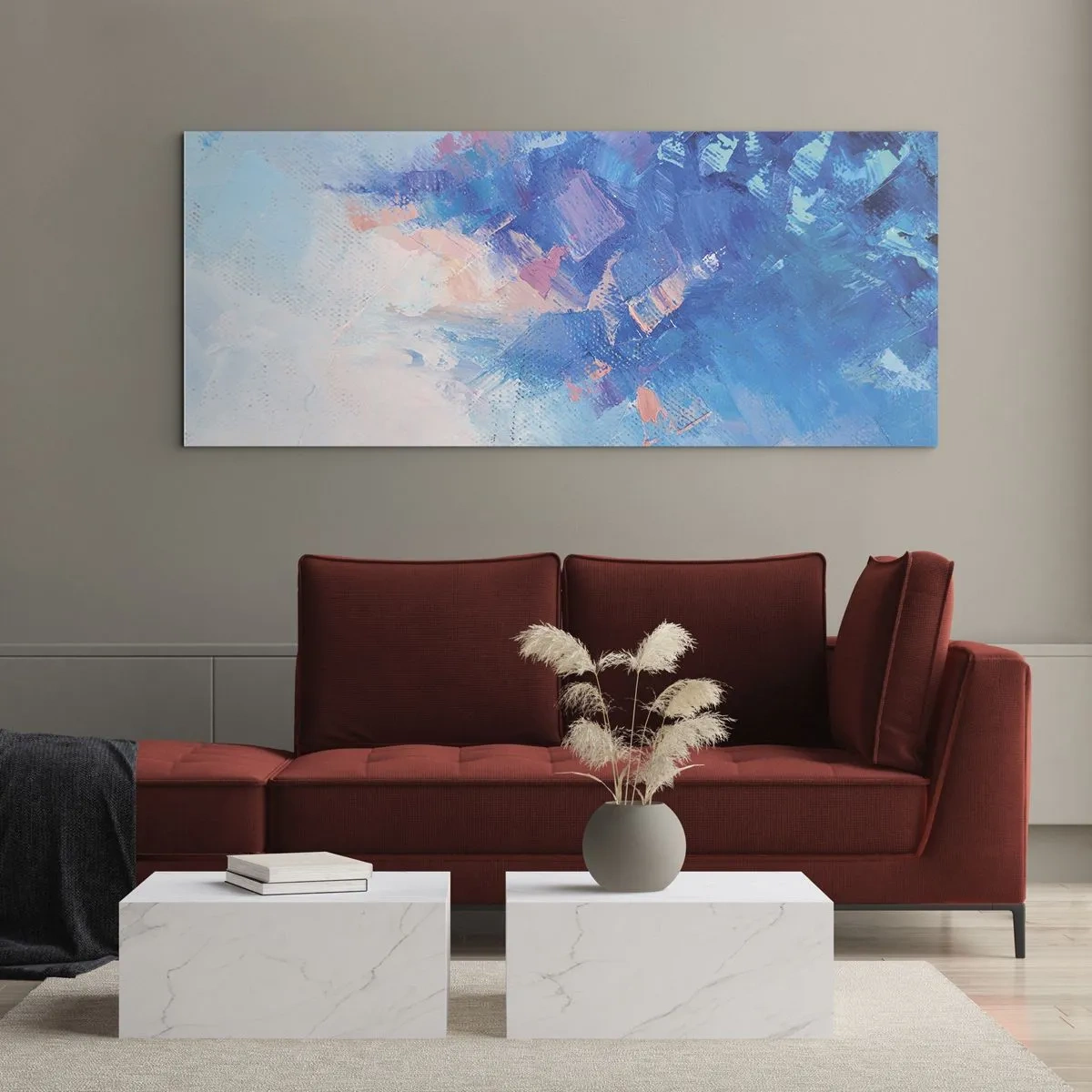 Glass picture - Winter Abstract - 90x30 cm