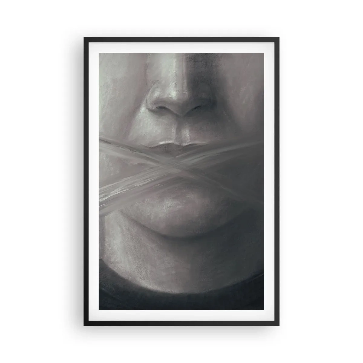 Poster in black frame - Not a Word - 61x91 cm