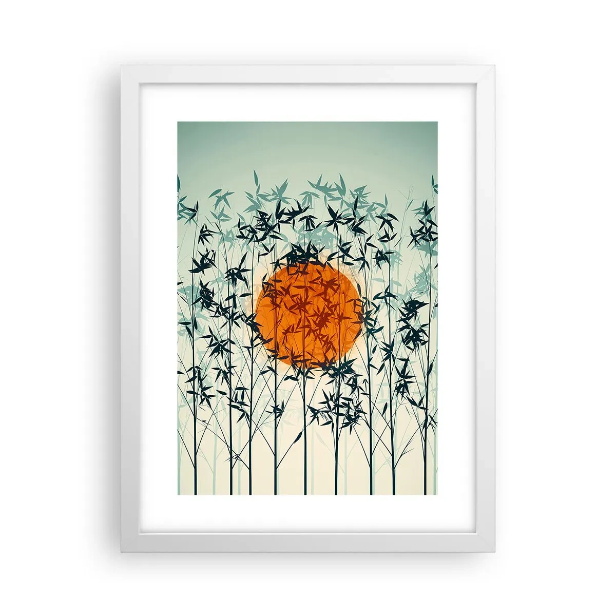 Poster in white frmae - Japanese Sun - 30x40 cm