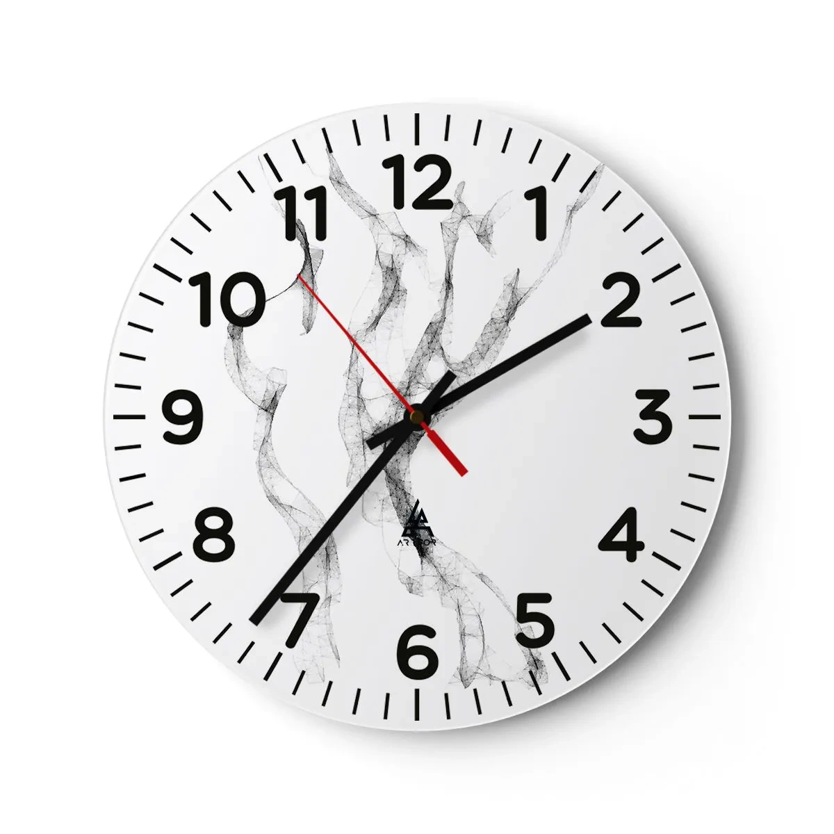 Wall clock - Clock on glass - Beautiful and Strong - 30x30 cm