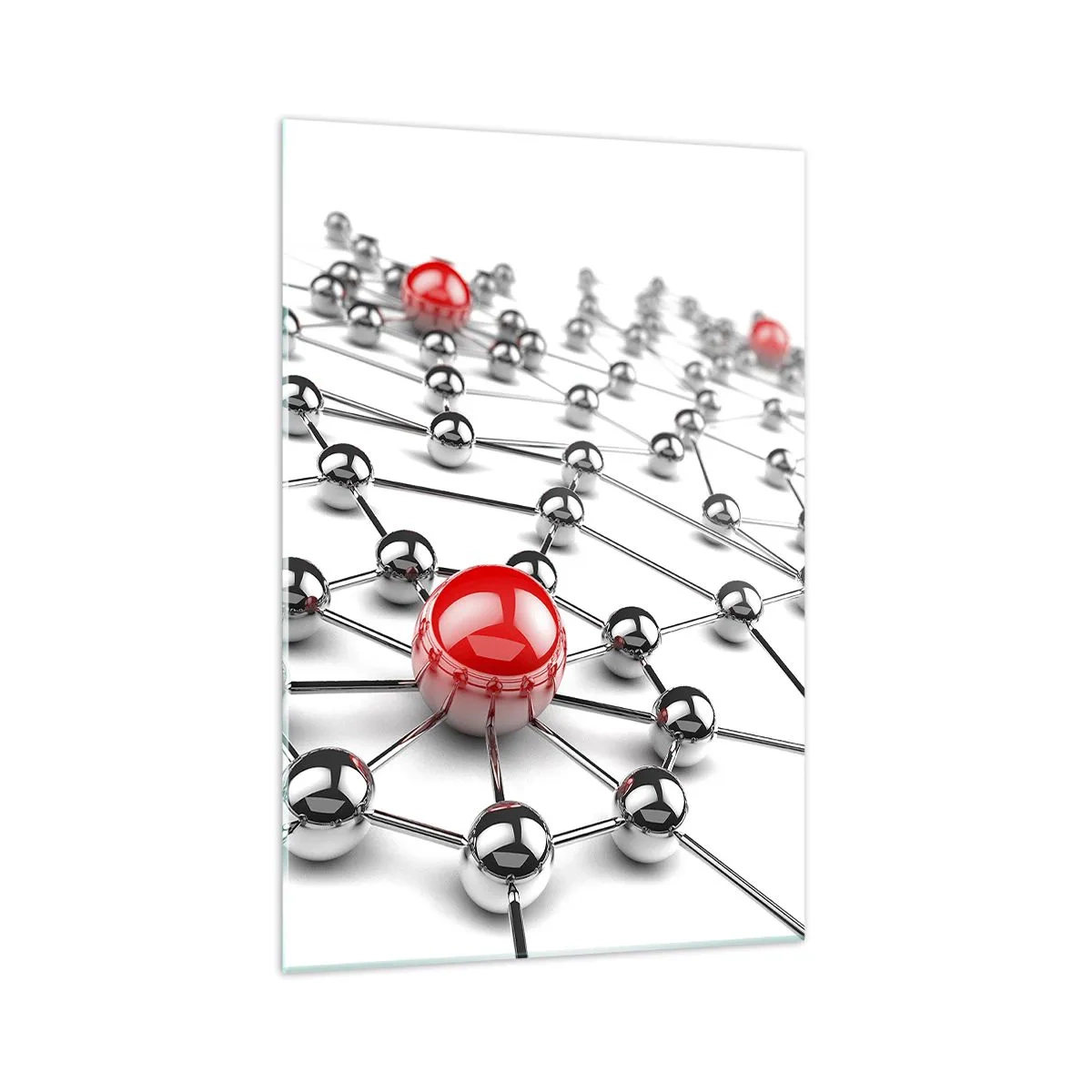 Glass picture - Silver Net - 70x100 cm