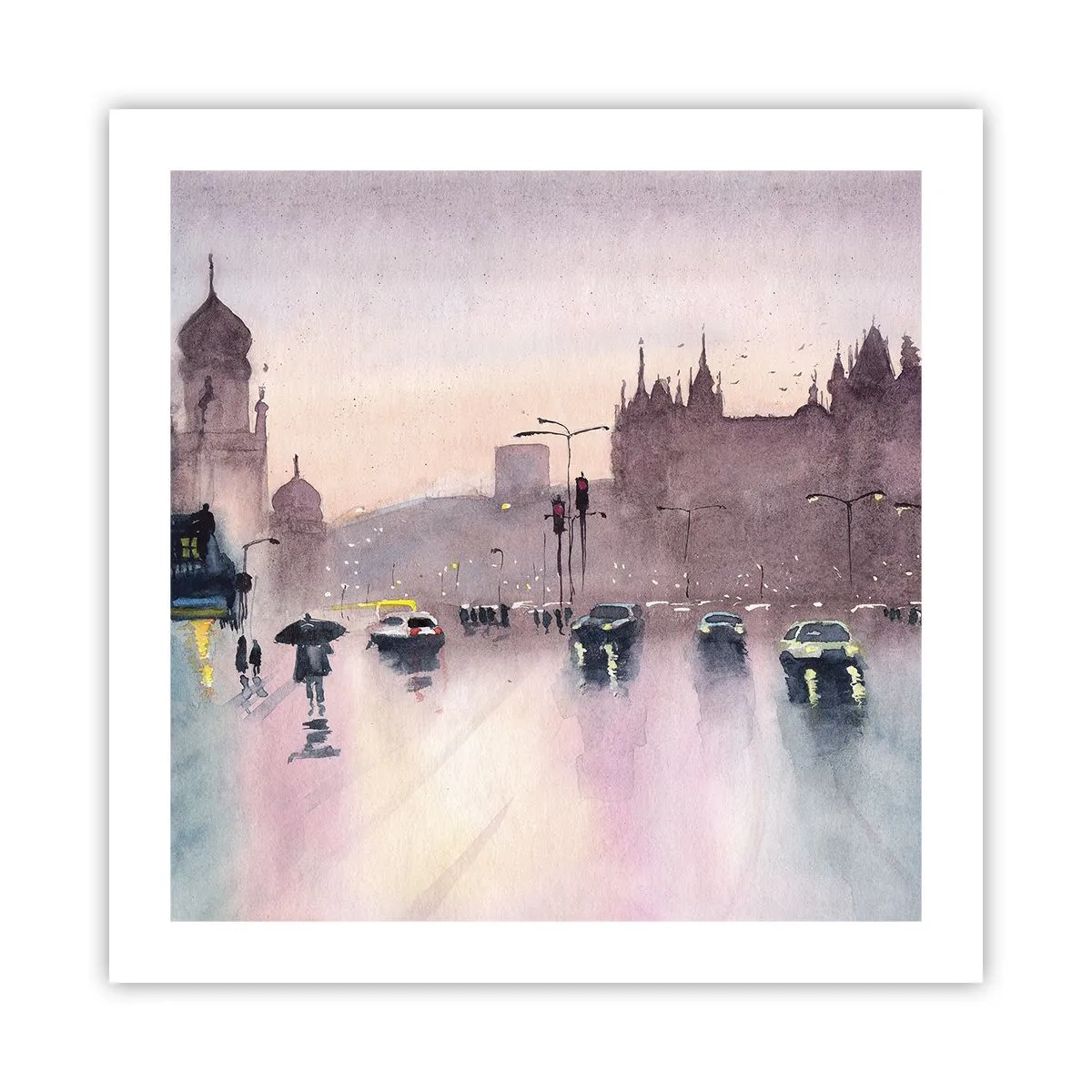 Poster - In a Rainy Fog - 50x50 cm