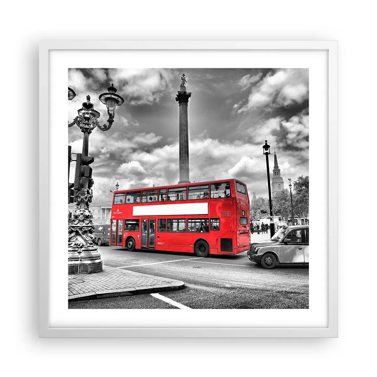 Poster in white frmae - Real Bloodstream of a City - 50x50 cm