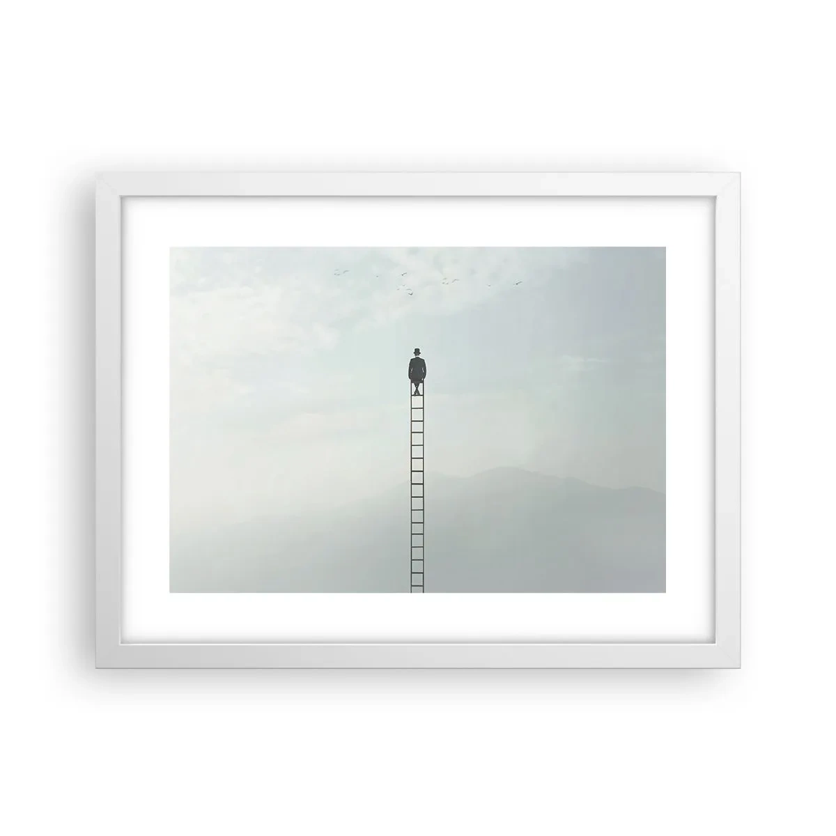 Poster in white frmae - Rise above It - 40x30 cm