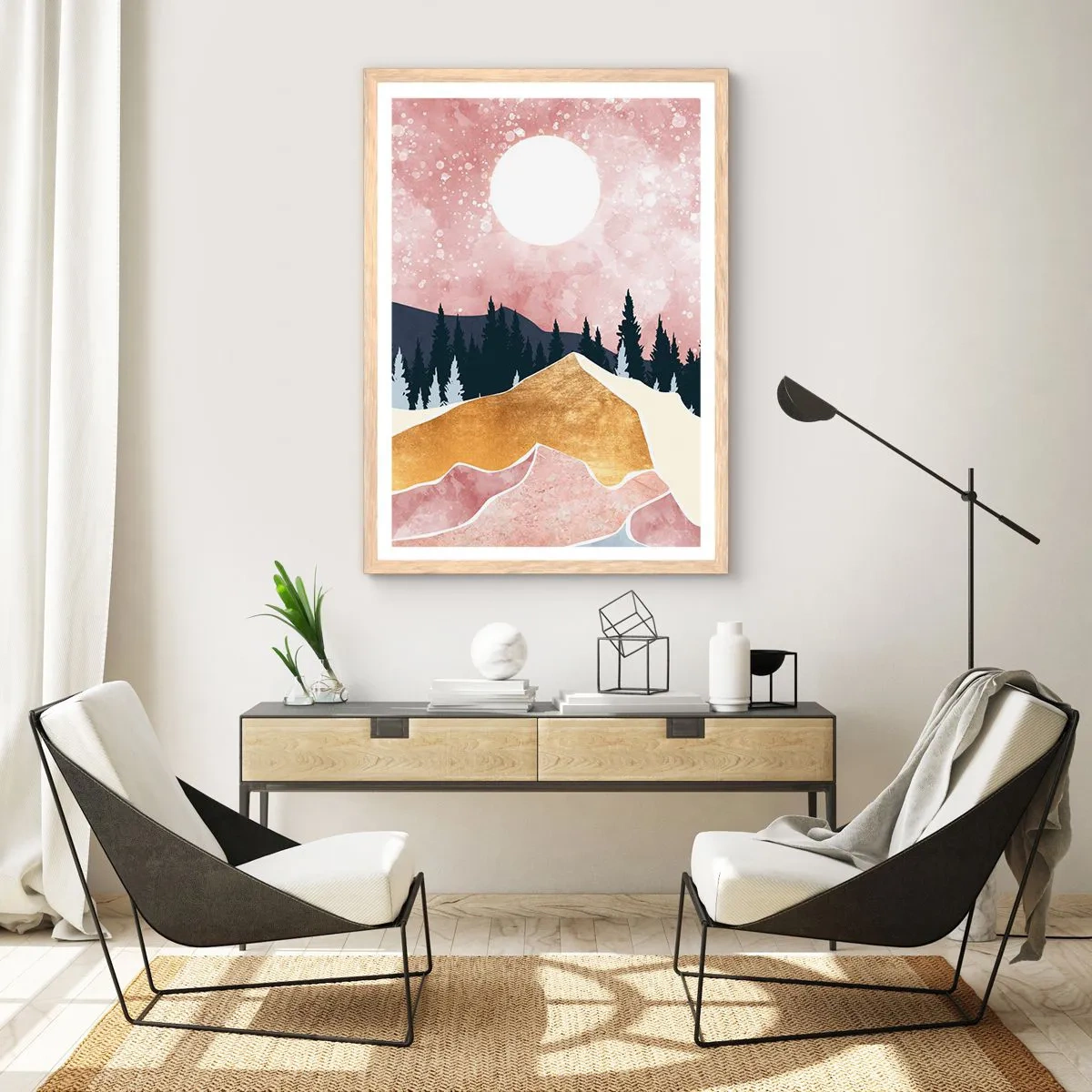 Poster in light oak frame - Night Guard - 50x70 cm