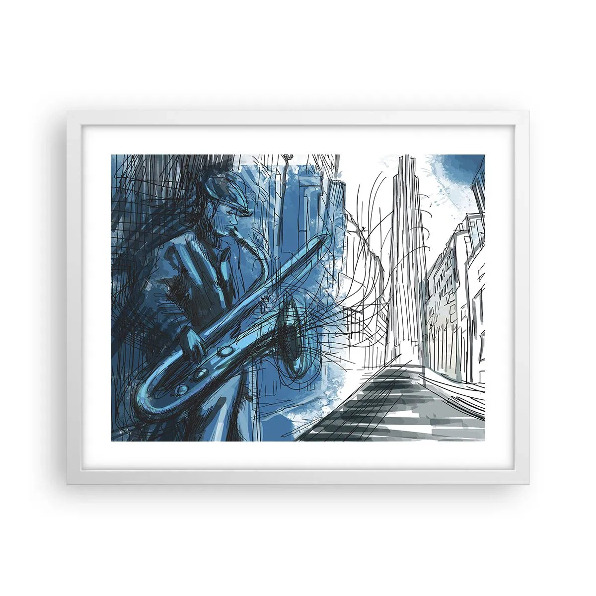 Poster in white frmae - City Rhapsody - 50x40 cm
